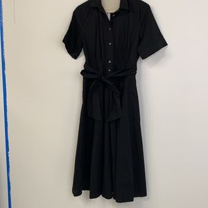 NWT J. Crew Black Short Sleeve Shirt Dress!
